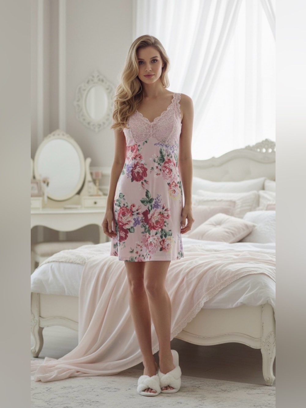 FLORA NIKROOZ  Lace Chemise